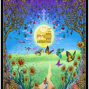 Woodstock Back To The Garden Tapestry by Mike DuBois ~ 30" x 45" ~ Brand New!
